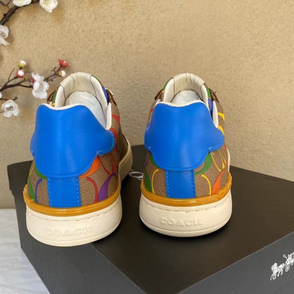 Coach Rainbow Clip Low Top Sneaker NWTCA008 - Picture 2 of 11